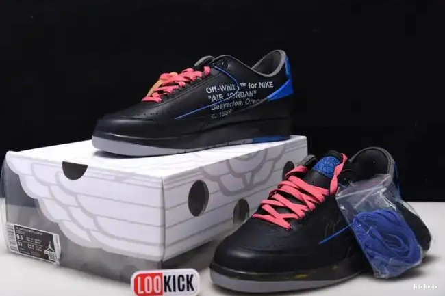 Cheap MAX DJ4375-004 SP Black Low Off-White Blue Retro 2 Jordan 0416